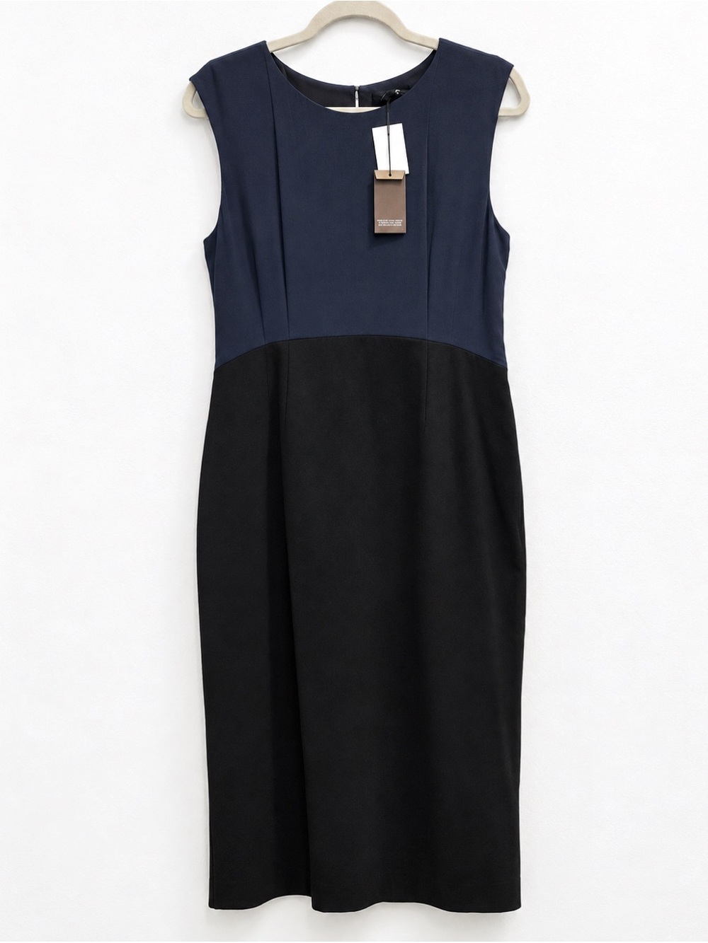 J.CREW Womens Silk Wool Sheath Dress Size 12 Navy Black Office Polished Classic